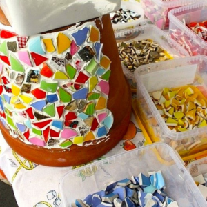 Mosaic Pot Decorating