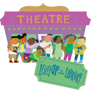 Oge Mora artwork of children standing in front of movie theatre