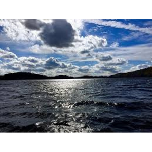 Candlewood Lake with Clouds Overhead