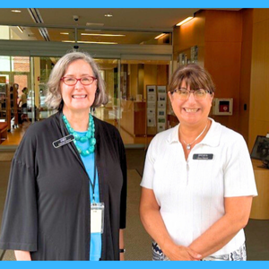 Library Director Brenda McKinley and Asst. Director Andy Forsyth