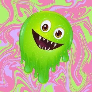 Illustration of green slime monster