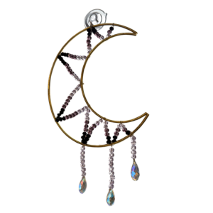 Beaded Moon Hanging