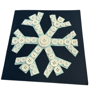 Button Snowflake Greeting Card