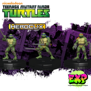 HeroClix logo and miniatures